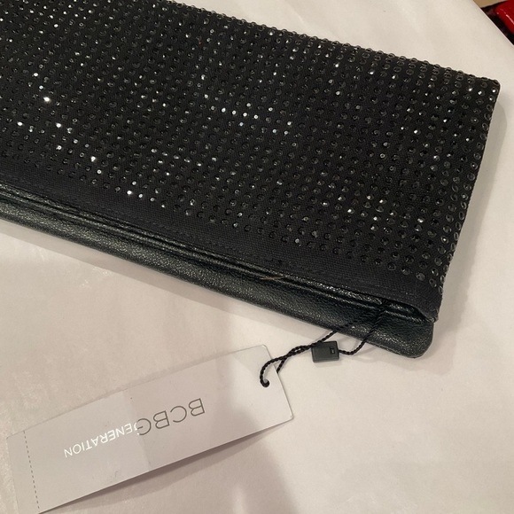 BCBG black crystal detailed clutch - Picture 4 of 12
